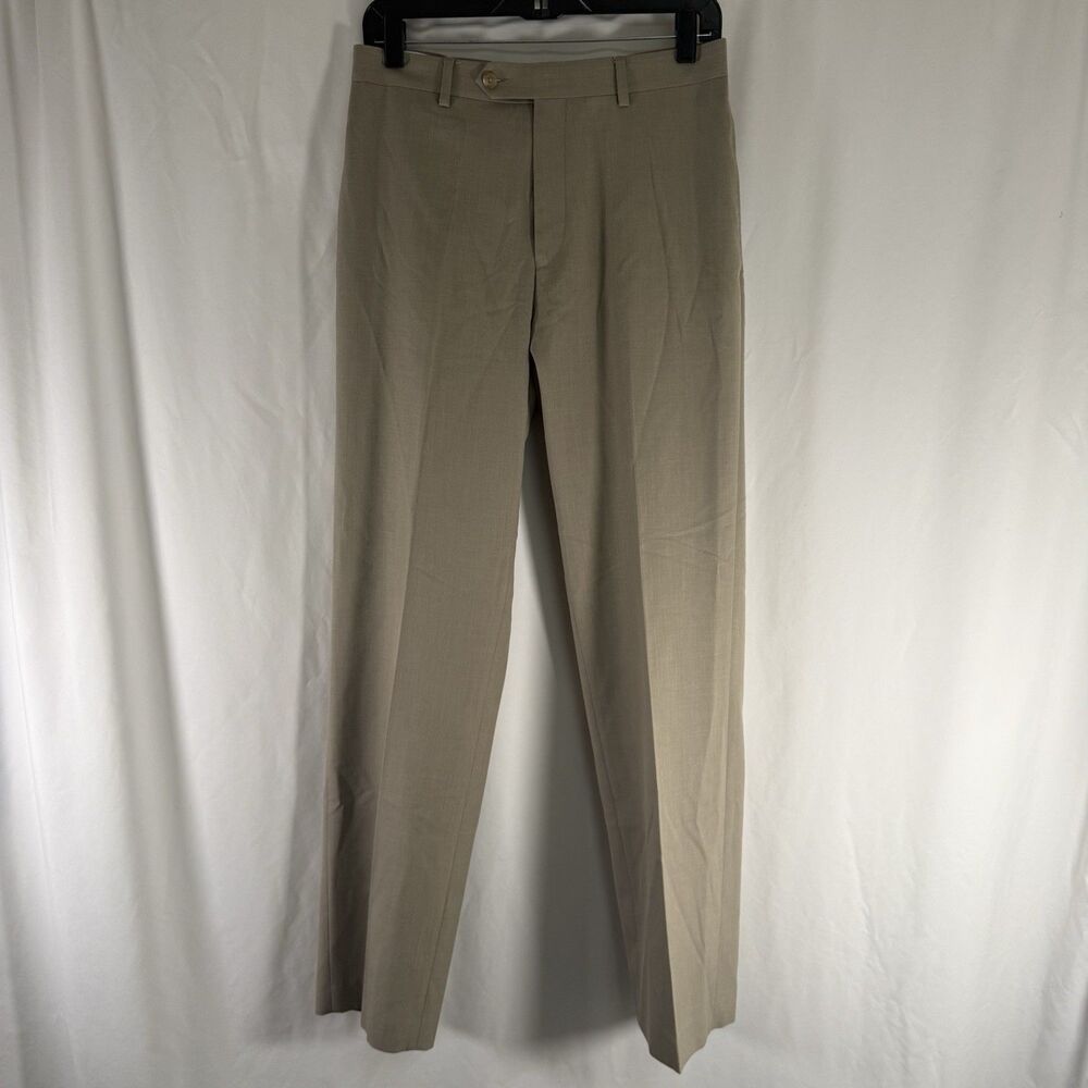 Ralph Ralph Lauren Dress Pants Men's 30x32 Beige Flat Front Slash Pockets Office